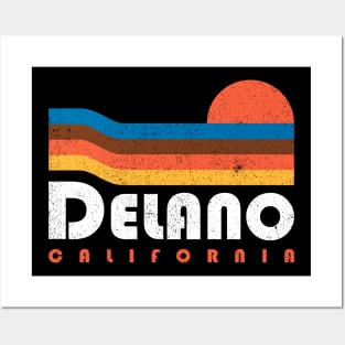 Delano California - Retro Vintage design Posters and Art